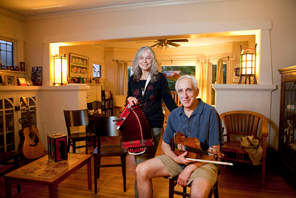 Blair Kilpatrick and Steve Tabak at their home in Berkeley, CA.